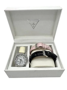 Guess Woman Watch With 2 Bands Black And Pink U95096L1 New Battery - Picture 1 of 9