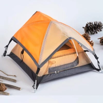 1:6 Tent Miniature Camping Equipment Model For 12" Figure Body Prop Orange - Image 1 of 4