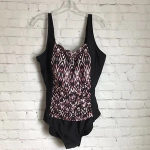Swimsuits For All Womens Ruched Tummy Control Modest One Piece Swimsuit size 18 - Picture 1 of 7