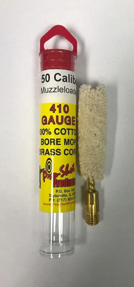 Pro Shot 50 Cal Black Powder Bore Mop #5/16-27 Thread 100% Cotton Brass Core - Image 1 of 1