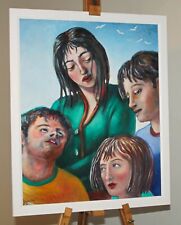 JONATHAN ARMIGEL WADE (b.1960 ) Original Figurative Oil Painting 'Girls & Boys'