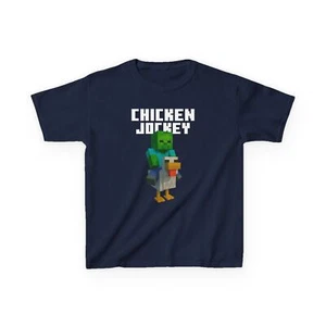 Kids Chicken Jockey T-Shirt, Gamer Gift Fun Shirt, Unisex Tee for Boys an Girls - Picture 1 of 44