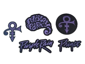5 Prince Purple Rain Patch Set of Five iron on patches Embroidered 5 - Picture 1 of 8