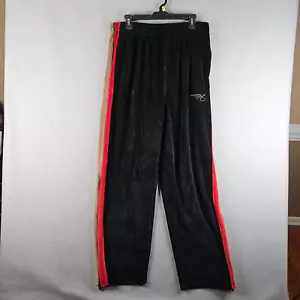Vintage Shaq Sweatpants Mens Large Black Velour Shaquile ONeil Basketball Y2K - Picture 1 of 11
