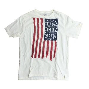 Polo Ralph Lauren Shirt Sz XL (18-20) Youth Short Sleeve American Flag US RL CO - Picture 1 of 8