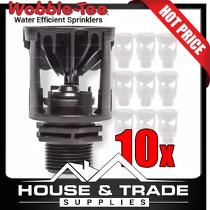 Wobble-Tee Sprinkler Head 10 Piece Top Tee Garden Bulk Pack - Picture 1 of 6