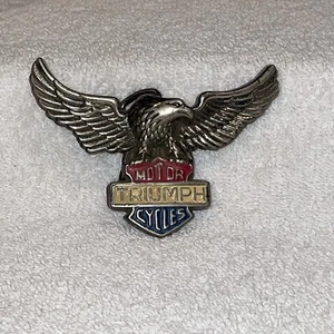 Triumph Motor Cycles Red, White, Blue Eagle Belt Buckle - Picture 1 of 4