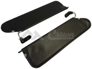 Set of Two Black Sun Visors - Crown# RT52001 - Picture 1 of 1