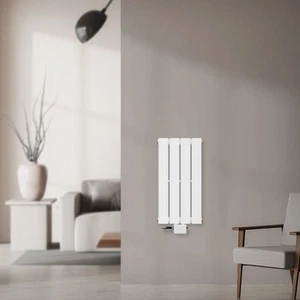Radiatore da bagno verticale con attacco centrale universale bianco 300 x 600 mm - Foto 1 di 8