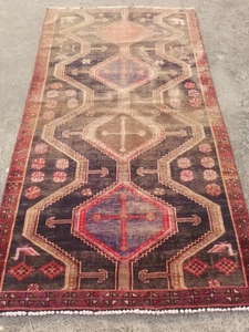 Used Vintage Handarbeit Kaukasisch Karabach Wolle Mehrfarbig Teppich 181x100cm - Bild 1 von 12