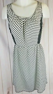 Speechless Small Juniors Heart Dress Mesh Black Sides S White Skater - Picture 1 of 6