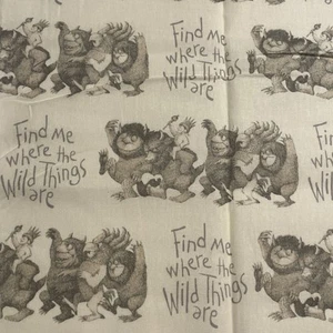 Find Me Where The Wild Things Are Cotton Fat Eight 9”x21” Nuevo - Imagen 1 de 2