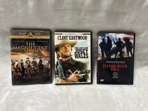 The Magnificent Seven The Outlaw Josey Wales Hamburger Hill DVD UNTESTED - Bild 1 von 12