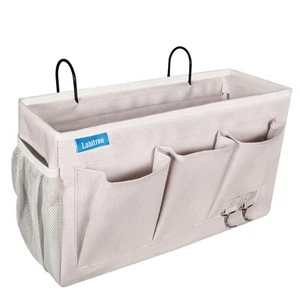 Bedside Caddy, Hanging Storage Organizer 6 Pockets Canvas Bag for Bunk, Colle... - Bild 1 von 7