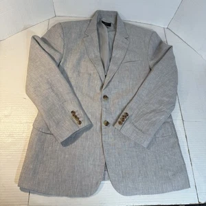 Leinen Blazer Herren 48 Sakko 2 Knopf Sport Mantel gefüttert Luxus NEUWERTIG Island Coastal - Bild 1 von 24