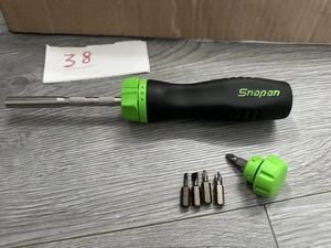 Snap On Ratschenschraubendreher Soft Grip Griff in grün  - Bild 1 von 7
