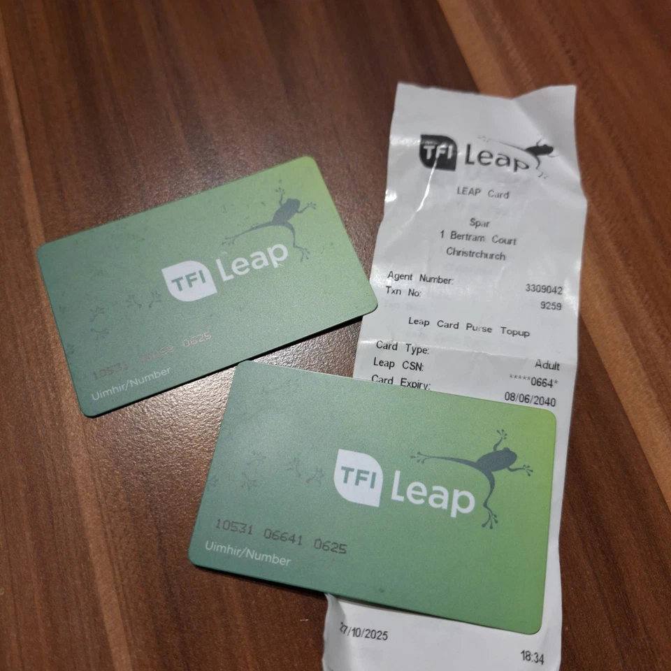 TFI Leap Card ÖPNV Nahverkehr in Dublin und Umgebung Irland Bus Zug Straßenbahn - Bild 1 von 1