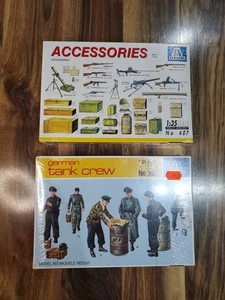 Italeri 1:35 Model Kit 407 + 306 Weapons Accessories German Tank Crew Figure Set - Bild 1 von 4