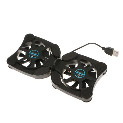 Mini Folding Foldable 2 Fans Laptop Notebook Cooling Pad USB - Bild 1 von 4