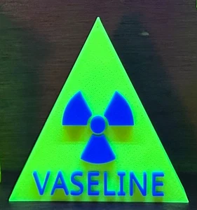 UV Glow Friends | VASELINE Radioactive | Glass Cabinet Display Sign Blacklight - Picture 1 of 7