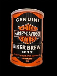 Harley Davidson "BIKER BREW" Coffee Tin Metal Sealed - Picture 1 of 4
