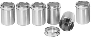 Stainless Steel Set of 6 See Through Canister Capacity 500 ml Each - Picture 1 of 1