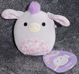 Kellytoy Squishmallows 4" Delzi the Purple Donkey Easter Floral 2023 #1720 NWT - Picture 1 of 2