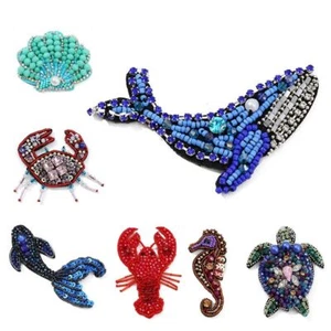 Seahorse Marine Animal Patches For DIY Craft & Cloth Decoration - Picture 1 of 16