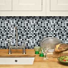 10PC 3D Tile Brick Mosaic Wallpaper Sticker Self-adhesive Kitchen Bathroom Decor