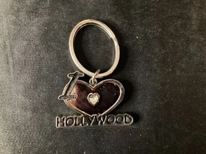 KEY RING: KEY CHAIN SOUVENIR GIFT PRESENT I LOVE HOLLYWOOD - Picture 1 of 4