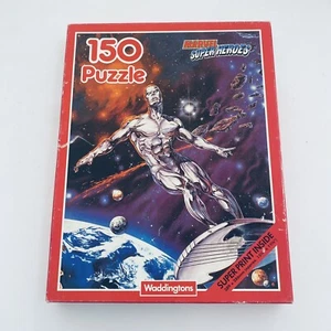 Marvel Super Heroes Puzzle Vintage Silver Surfer Waddingtons 150 Piece - Rare - Picture 1 of 4