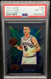 1994-95 Topps Finest Jason Kidd RC PSA 8 Rookie Card #286 - Mavericks - Picture 1 of 2