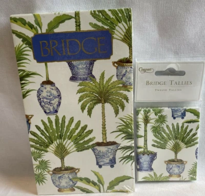 Bridge Tallies and Score Pad Potted Palms Caspari NEW - Изображение 1 из 3