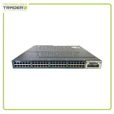 WS-C3560X-48U-L V02 Cisco 3560X PoE 48-Port Network Switch W/ C3KX-NM-10G - Image 1 of 2