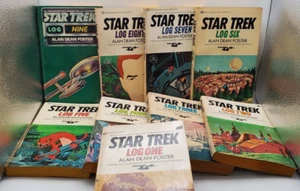 STAR TREK Paperback Book Log One-Nine 1-9 Set by Alan Dean Foster, COMBO SALE - Picture 1 of 6