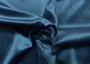 BALLARD DESIGNS SIGNATURE VELVET TEAL BLUE FURNITURE FABRIC BY THE YARD 56"W - Picture 1 of 3