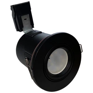 LED feuerfeste neigbare Einbauleuchte 5W Decke warmweiß GU10 IP20 matt schwarz - Bild 1 von 2
