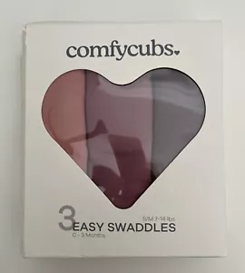 Comfycubs 3 einfache Swaddles S/M (7-14 Pfund) 0-3 Monate neu einige Kartonschäden - Bild 1 von 5