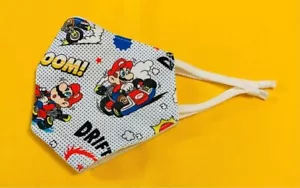 Mario Kart Fabric Face Masks- Child, Teen and Adult Sizes - Picture 1 of 3