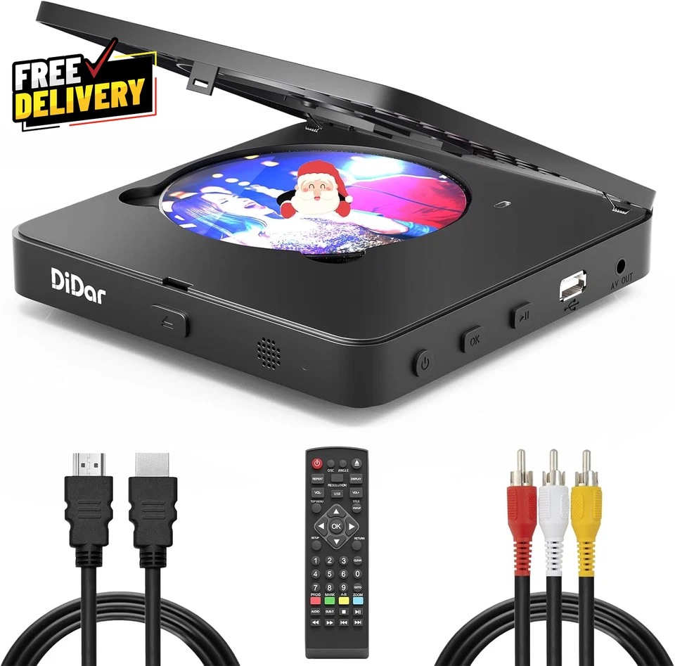 Super Mini Blu-Ray HD DVD for TV 1080P Blue-Ray Home Theater Portable with ..... - Image 1 of 4