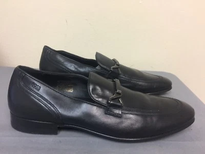 Мужские мокасины Hugo Boss черная кожа размер 7,5 - Изображение 1 из 4
