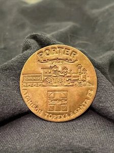 Vintage Atchison Topeka & Santa Fe Railroad 1 3/4” Porter Badge - Picture 1 of 6