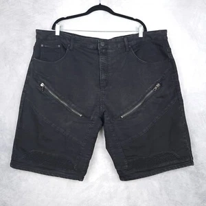 V1969 Italia Shorts Mens 46 Black Denim Stretch Designer Abbigliamento Sportivo - Picture 1 of 21