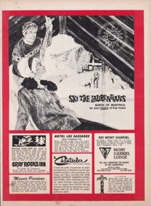 1970 The Laurentians Ski Resort Ad / List of Hotels, Lodges, Inns - Picture 1 of 1