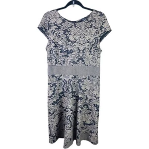 True Envy Stretch Damask Brown And Black Sleeveless Sweater Dress Size 12 - Picture 1 of 5
