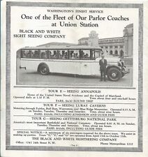 1931 Black And White Sight Seeing Company Washington DC Tours On Parlor Coaches