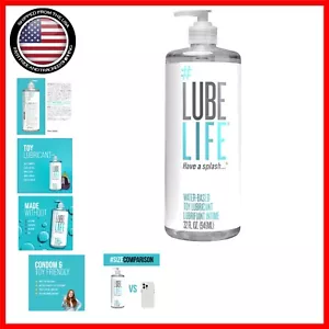 32 Fl Oz Lube Life Water-Based Lubricant - Unscented & Non-Staining - Picture 1 of 8