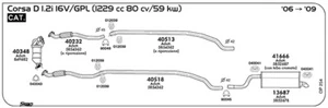 CATALIZZATORE PER OPEL Corsa D 1.2i 16V/GPL 1229 cc 80 cv/59 kw Cat 2006/2009 - Imagen 1 de 1