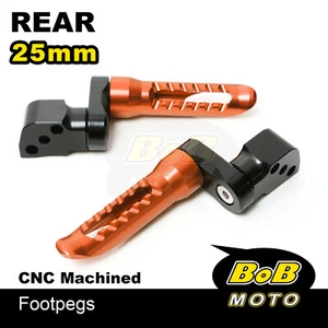 Billet BOB Rear Foot Pegs 2.5cm Adjustable For Kawasaki ZX-10R 04-13 09 10 11 12 - Foto 1 di 15
