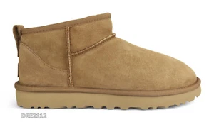 Botas UGG Classic Ultra Mini de piel de castaño para mujer talla 8 *NUEVAS EN CAJA* - Imagen 1 de 7